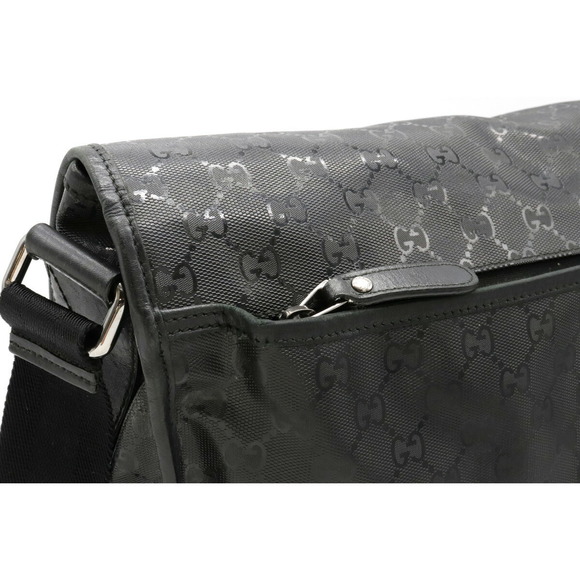 Gucci GG Implement Crossbody Messenger Bag Leather Black - Picture 6 of 9